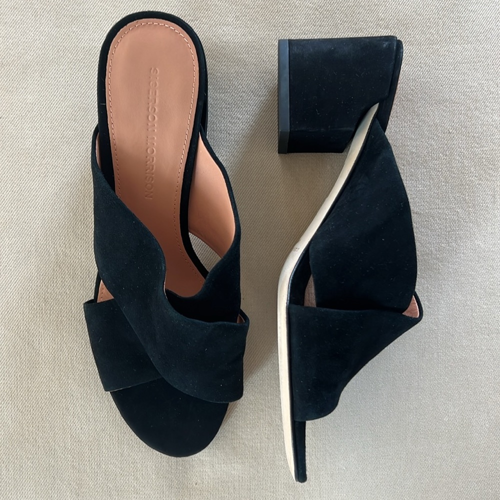 Sigerson Morrison Black Suede Women's Heels
